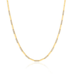 Radiant Diamond Bars Necklace