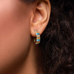 Blazing Blues & Diamond Earrings (PAIR) - Fabula Jewels Store