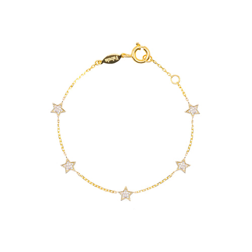 Five stars diamond bracelet