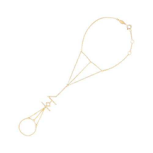 Gilded Glyph Hand Chain