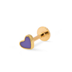 Heart Enamel Stud (Single)