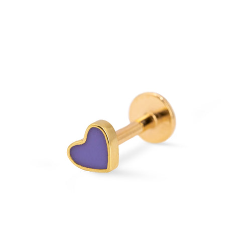 Heart Enamel Stud (Single)