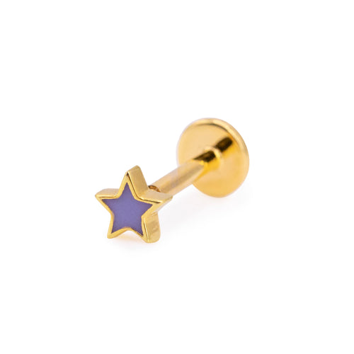Single Star Enamel Stud