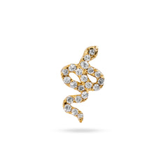 Diamond Snake Stud (Single)
