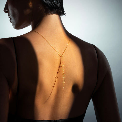 Sacred Lines Vertical Necklace