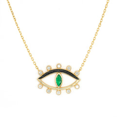 Gleamora Eye Emerald Necklace
