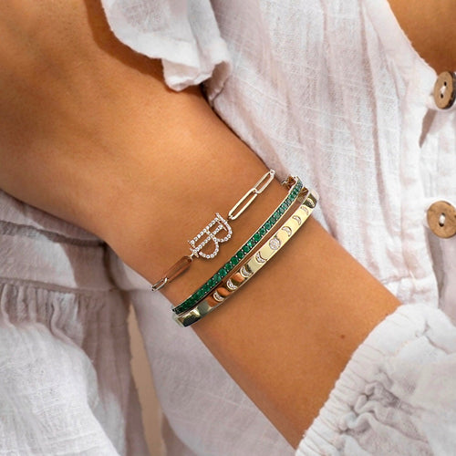 Customized Gold Paperclip Bracelet