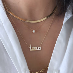 Diamond Kufi Name Necklace from Fabula Jewels