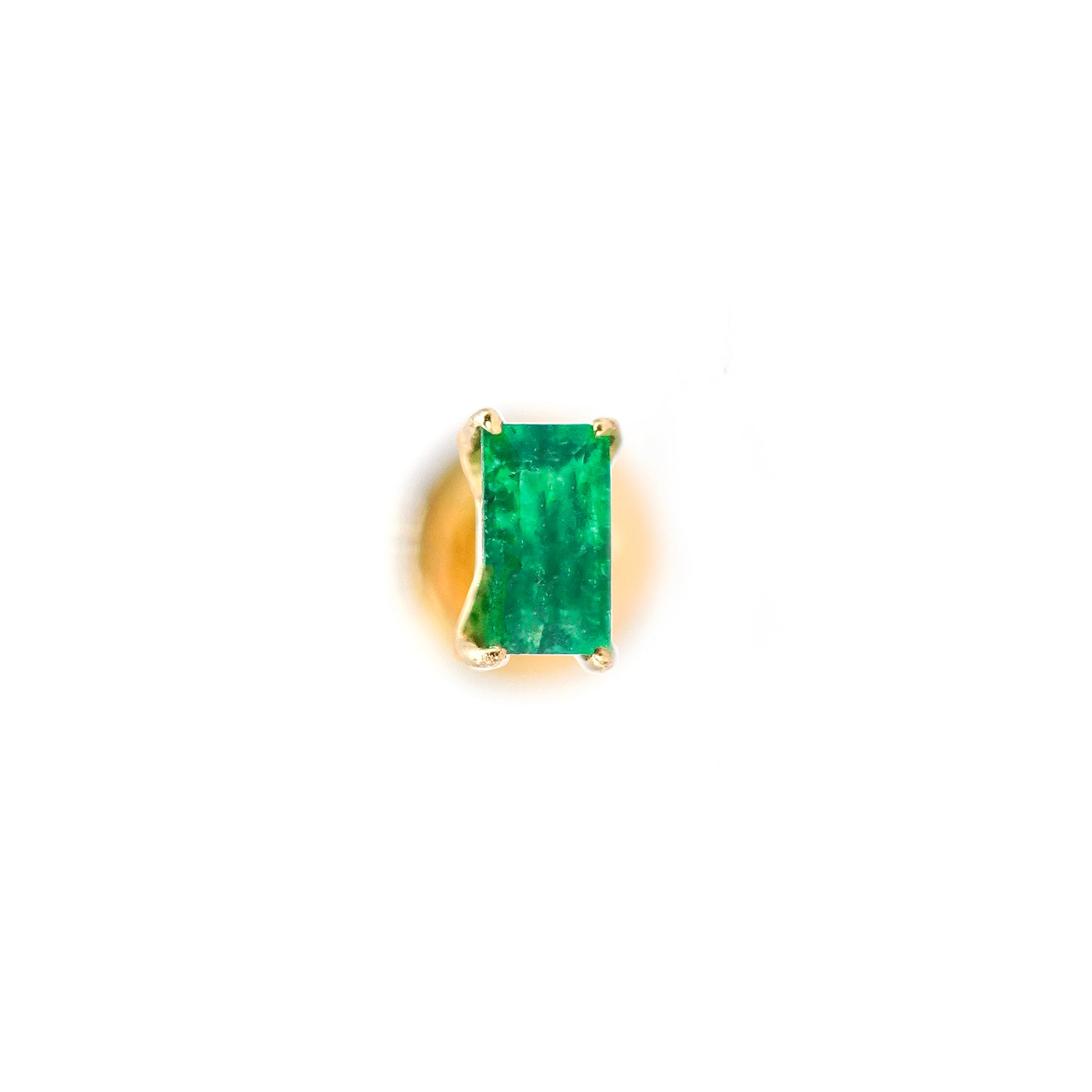 Emerald Baguette Stud (Single)