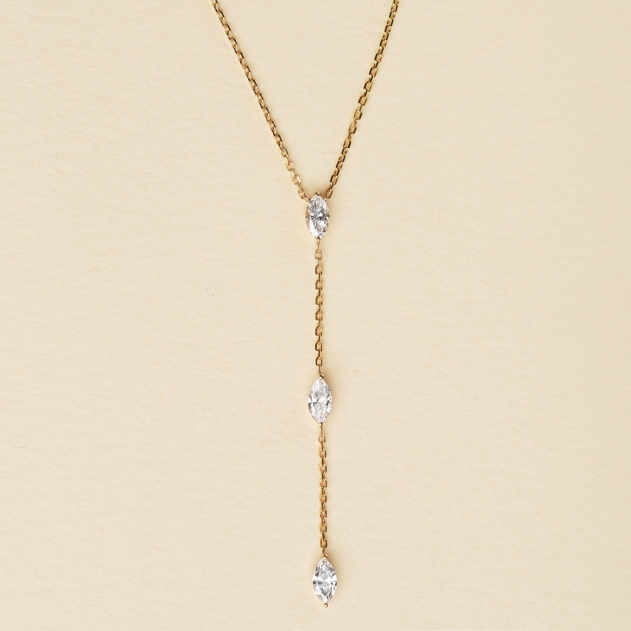 Lab Grown Diamond - Marquise Drops Necklace