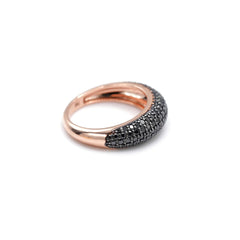 Black Diamond Dome Ring - Fabula Jewels Store