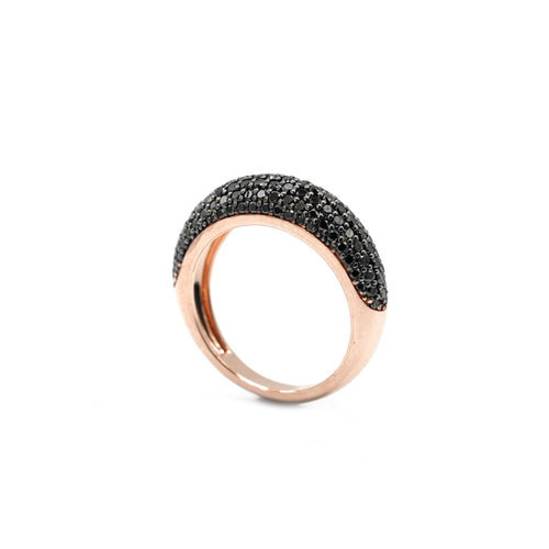 Black Diamond Dome Ring - Fabula Jewels Store