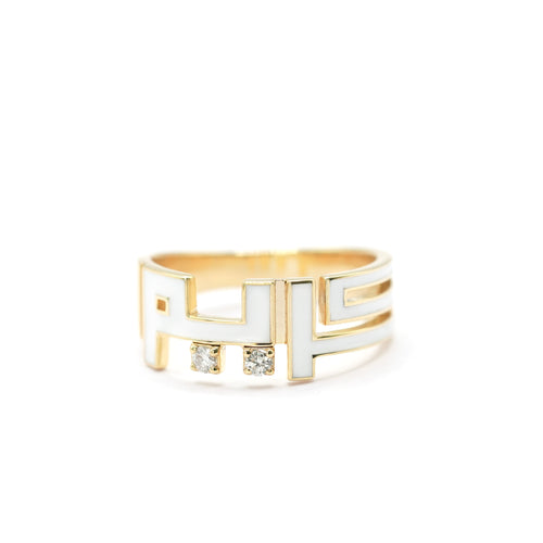 Enamel Kufi Ring - Fabula Jewels Store