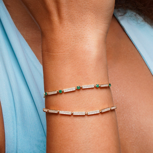 Ember Emerald & Diamond Bracelet from Fabula Jewels Store