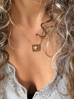 Diamond Starburst Frame Necklace