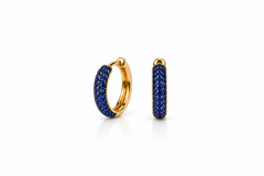 Mini Dome Sapphire Hoops