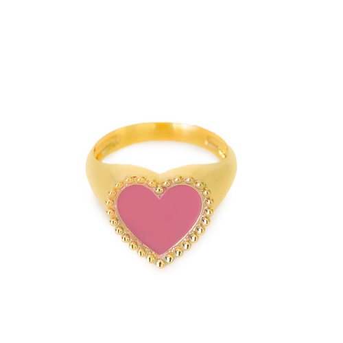 Fabula Jewels Heart Enamel Ring