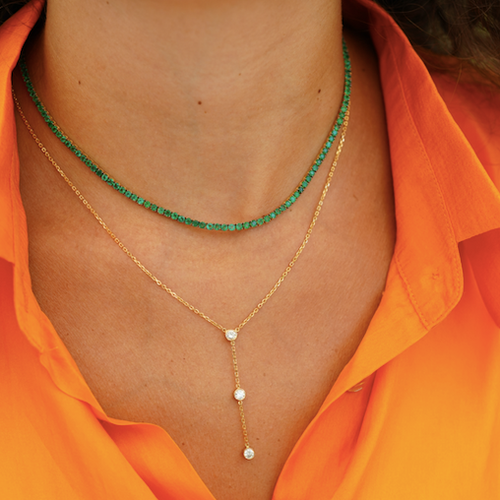 Emerald Tennis Necklace from Fabula Jewels