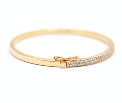 Double Diamond Bangle - 18k gold
