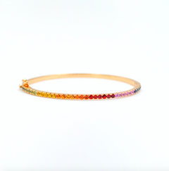 Rainbow Sapphire Bangle
