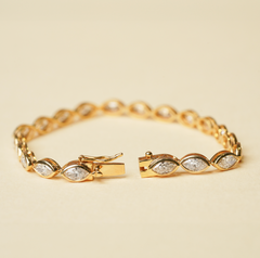 Lab Grown Diamond - Marquise Tennis Bracelet from Fabula