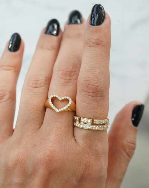 Fabula Diamond Kufi Name Ring