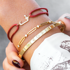 Lovely Diamond Letter Thread Bracelet