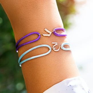 Fabula Diamond Letter Thread Bracelet