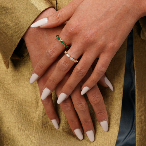 Lab Grown Diamond - Marquise Eternity Ring - Fabula Jewels Store