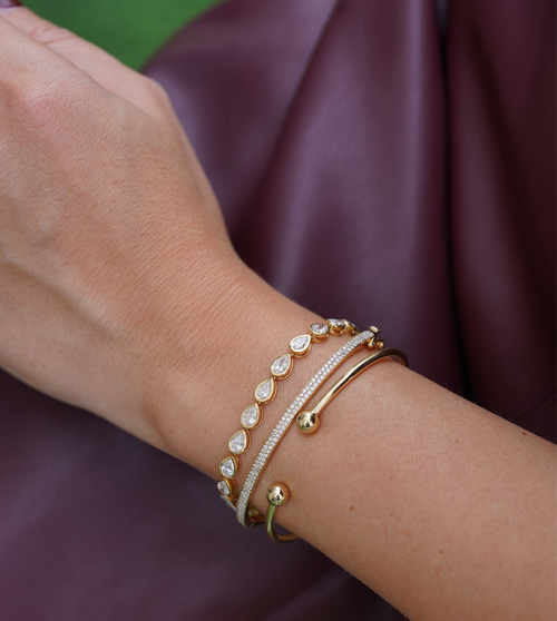 Lab Grown - Pear Tennis Bracelet