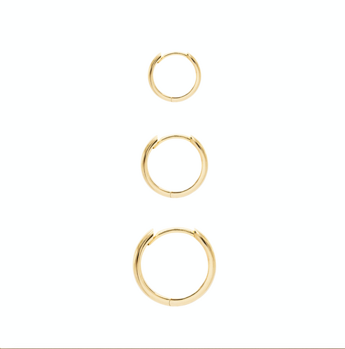 Single Gold Halo Hoop
