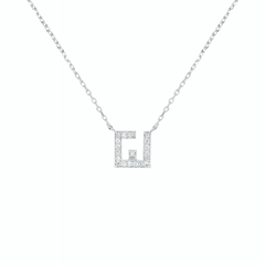 Kufi Diamond Initial Necklace from Fabula Jewels