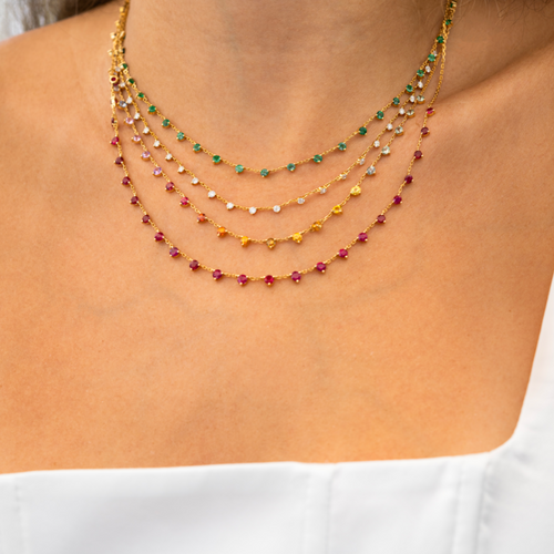 Ruby Confetti Necklace from Fabula Jewels