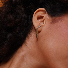 Trio Bars Radiant Earrings (Single) - Fabula Jewels Store