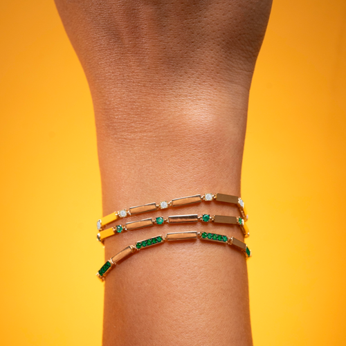 Emerald Bars Bracelet from Fabula Jewels