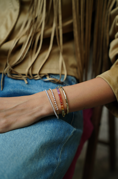 Crystal Tennis Paperclip Bracelet from Fabula Jewels