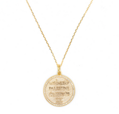Diamond Palestine Lira Necklace