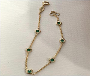 Six Emeralds Bracelet.