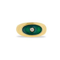 Diamond Enamel Ring - Fabula Jewels