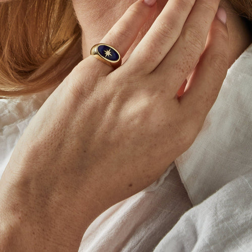 Starburst Enamel Ring Design