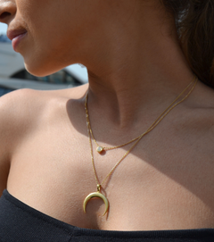 Gold Crescent Necklace from Fabula Jewels