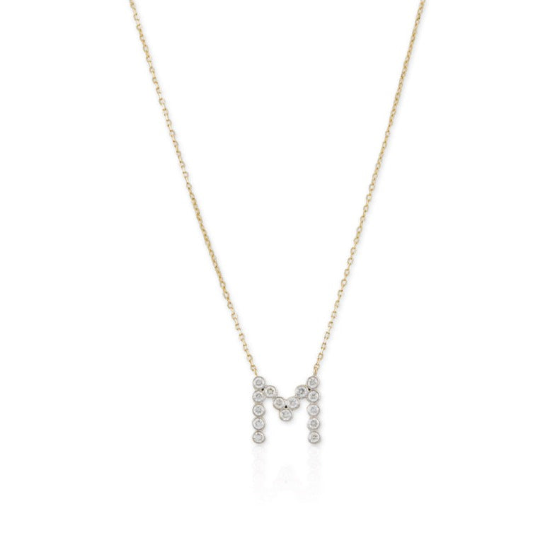 Mia Diamond Letter Necklace - Small