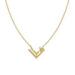 Fabula Heart-Shape Initials Necklace