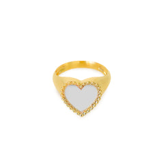 Heart Enamel Ring - Fabula Jewels Store
