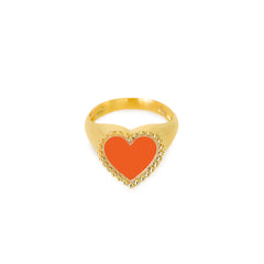 Heart Enamel Ring - Fabula Jewels