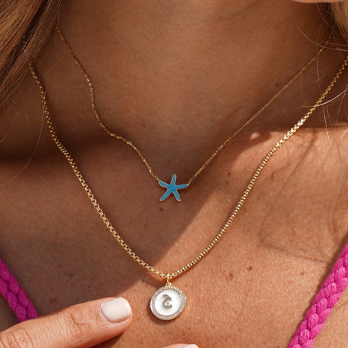 Enamel Coin Necklace from Fabula Jewels