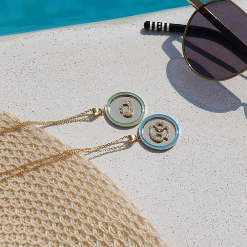 Customized Enamel Coin Necklace - Fabula Jewels