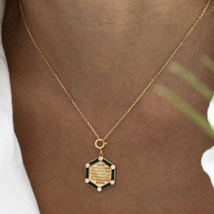 Enamel Ayet Alkursi Necklace from Fabula