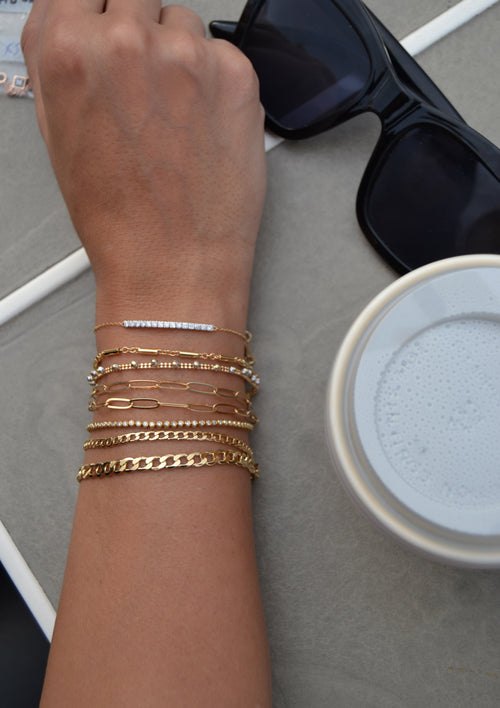 Gold Paperclip Bracelet Fabula Jewels