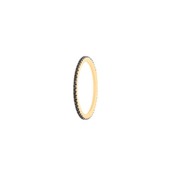 Fabula Skinny Ring - Black diamonds
